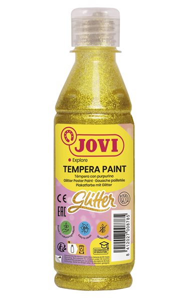 Temperová barva JOVI PREMIUM 250 ml, glitrová - Žlutá, Sleva 34%