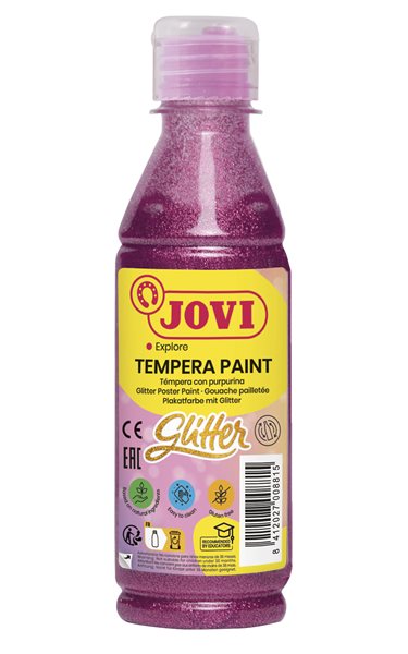 Levně Temperová barva JOVI PREMIUM 250 ml, glitrová - Růžová, Sleva 34%
