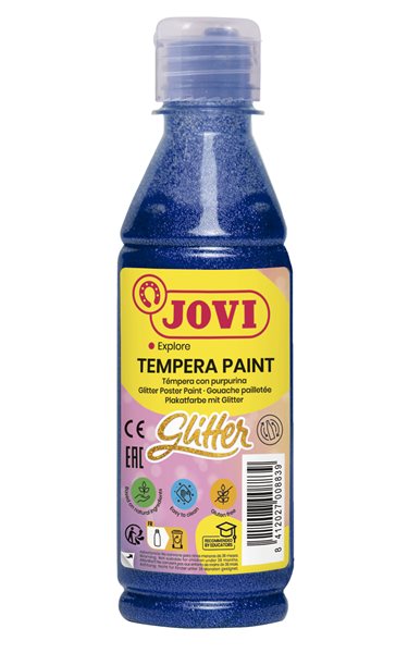 Temperová barva JOVI PREMIUM 250 ml, glitrová - Modrá, Sleva 34%