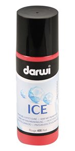 DARWI ICE Satinovací barva na sklo s ledovým efektem, 80 ml - červená