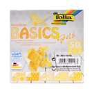 Origami papír Basics 80 g/m2 - 15 × 15 cm, 50 archů - žlutý