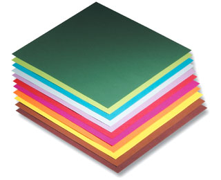 Levně Origami papír barevný 70 g/m2 - 10 × 10 cm, 500 archů