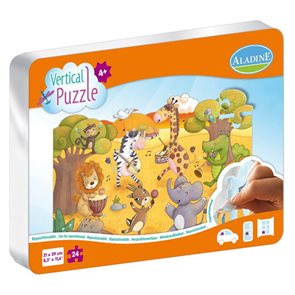 Vertikální puzzle - Veselé safari , samolepící