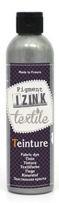 Barva na textil IZINK - tekutá- 100 ml - stříbrná