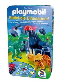 Playmobil, zachraňte Dinosaury - hra v plechov&#233; krabičce