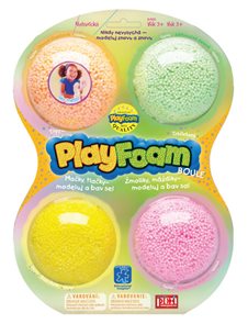 PlayFoam Boule 4-pack třpytivý - oranžová, zelená, žlutá, růžová