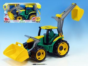 Traktor se lžící a bagrem plastový 65 cm