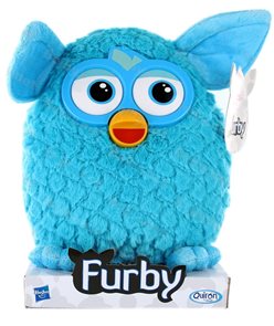 Furby Taboo plyšový 20 cm modrý, na podstavci