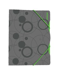 Karton Colori Desky s gumou PP 3 klopy A4 - šedo/zelený