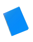 Pořadač 4kroužek A5 2,5 cm průhledný PP - modrý
