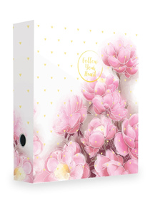 Karton PP Pořadač pákový A4 7 cm lamino - Romantic magnolie