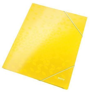 Desky na spisy Leitz WOW s gumou - žluté