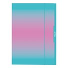 Herlitz Desky s gumou A3 3 klopy - mint/růžová
