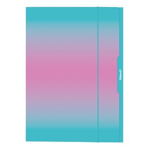 Herlitz Desky s gumou A3 3 klopy - mint/růžov&#225;