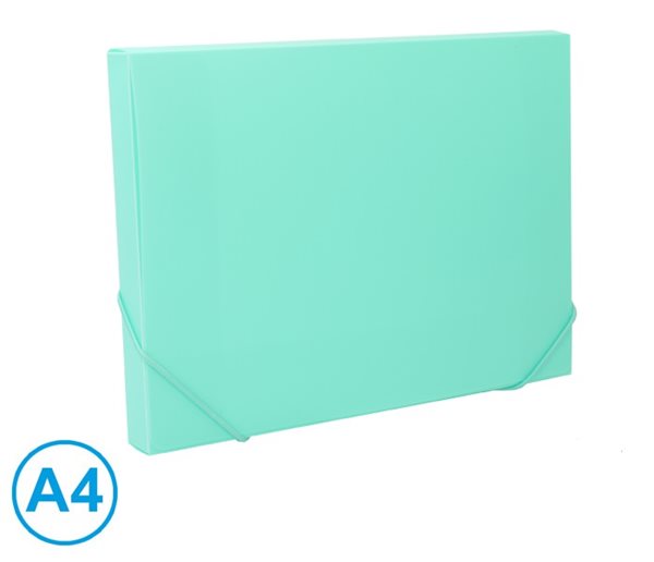 Levně Box na spisy s gumou A4 LUMA pastel - modrý