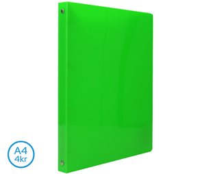 4-kroužkov&#253; pořadač LUMA A4 2,5 cm neon - zelen&#253;