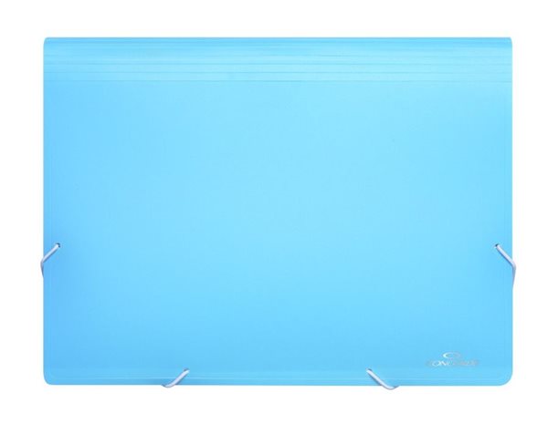 Desky na dokumenty CONCORDE s gumou A4 13 kapes - pastelově modré, Sleva 22%