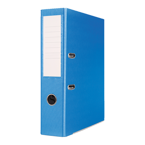 Pákový pořadač Basic A4 7,5 cm, PP, kovová lišta - modrý