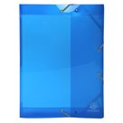 Box na spisy s gumou IDERAMA A4, 2,5 cm, PP transparentní - modrý