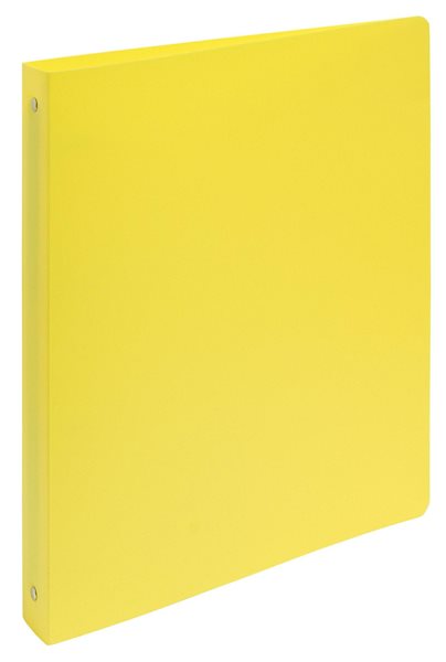 Levně 4-Kroužkový pořadač A4 maxi, 4 cm, PP - žlutý, Sleva 17%