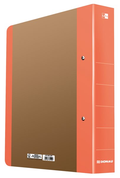 Levně Donau Pořadač 2-kroužkový LIFE A4 5 cm - neonově oranžový, Sleva 19%