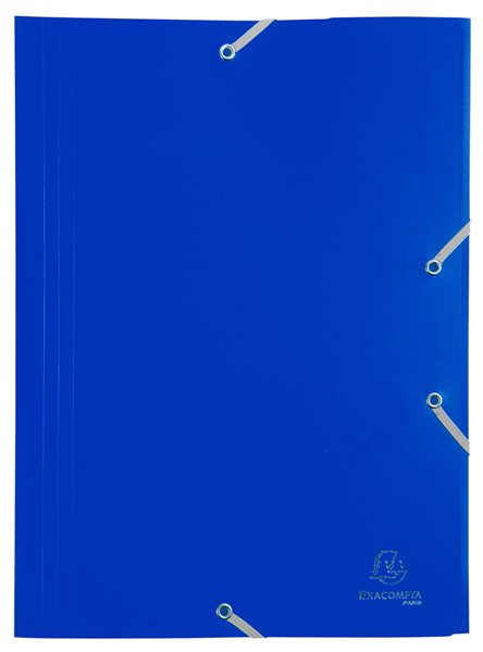 Levně Exacompta Spisové desky s gumičkou A4 maxi, PP - modré, Sleva 10%