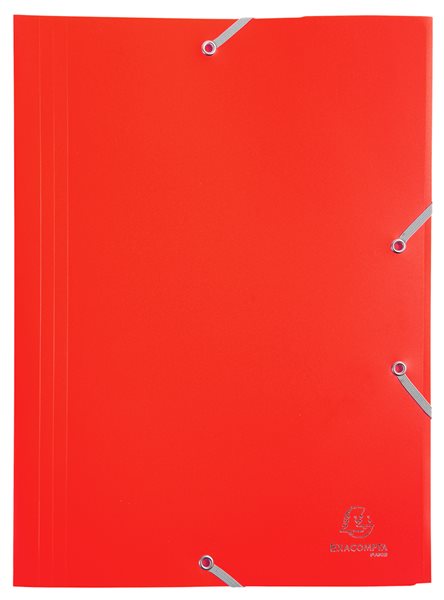 Levně Exacompta Spisové desky s gumičkou A4 maxi, PP - červené, Sleva 10%