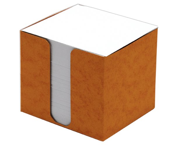 Levně CAESAR OFFICE Špalíček nelepený 8,5 × 8,5 × 8 cm v krabičce - oranžová