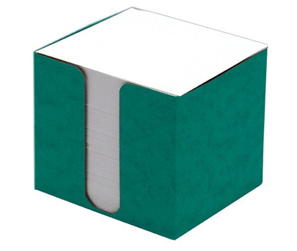 Levně CAESAR OFFICE Špalíček nelepený 8,5 × 8,5 × 8 cm v krabičce - zelená