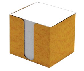 CAESAR OFFICE Špalíček nelepený 8,5 × 8,5 × 8 cm v krabičce - žlutá