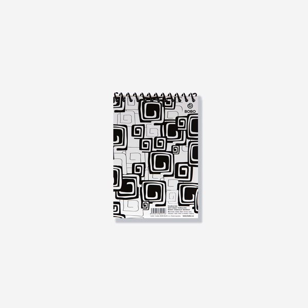 Levně BOBO Blok Black&White s horní spirálou A6 50 listů - linkovaný