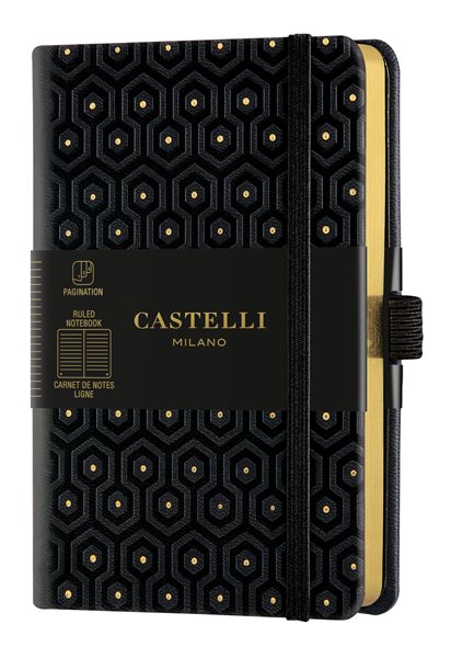 Levně Castelli Zápisník linkovaný, 9 × 14 cm, C&G Honey Gold