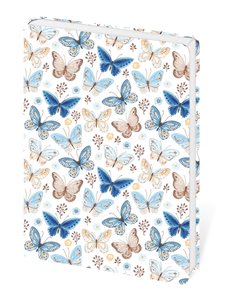 Zápisník Lyra linkovaný S, 10 x 15 cm - Butterfly/motýli