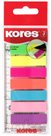 Kores Neonové záložky Index Strips na pravítku 45 × 12 mm, 8 barev