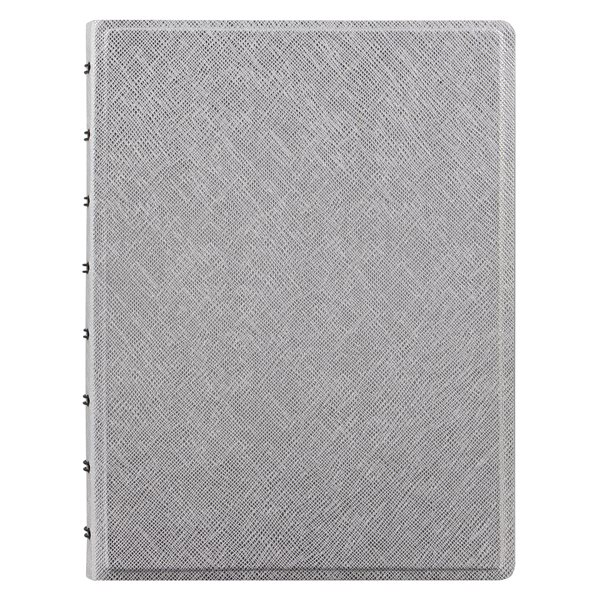 Filofax Notebook Saffiano Metallic poznámkový blok A5 - silver
