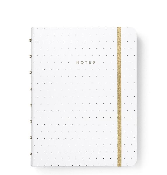 Filofax Notebook Moonlight bílá poznámkový blok A5