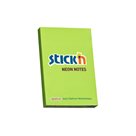 Samolepicí bloček Stick'n 76 × 51 mm, 100 lístků, neonově zelený