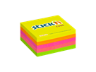 Samolepicí kostka Stick'n 51 × 51 mm, 250 lístků, mix neonových barev žlutá