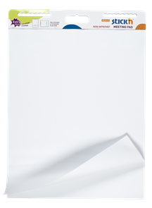 Samolepicí flipchart Stick'n 762 × 635 mm, 30 listů, bílý
