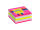 Samolepicí kostka Stick'n 51 × 51 mm, 250 lístků, mix neonových barev růžová