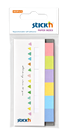 Papírové samolepicí záložky Stick'n 45 × 15 mm, 6 × 30 lístků, pudrové barvy
