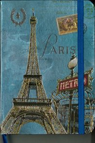 Zápisník A5 s gumičkou linkovaný - Paříž