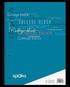 Spoko College blok A4 80 listů kroužková vazba - linkovaný