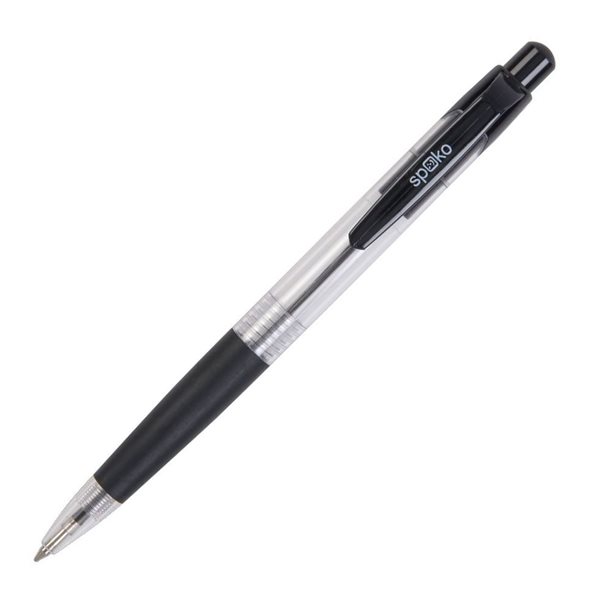 Levně Spoko Kuličkové pero průhledné 0,5 mm - černá náplň, Sleva 2%