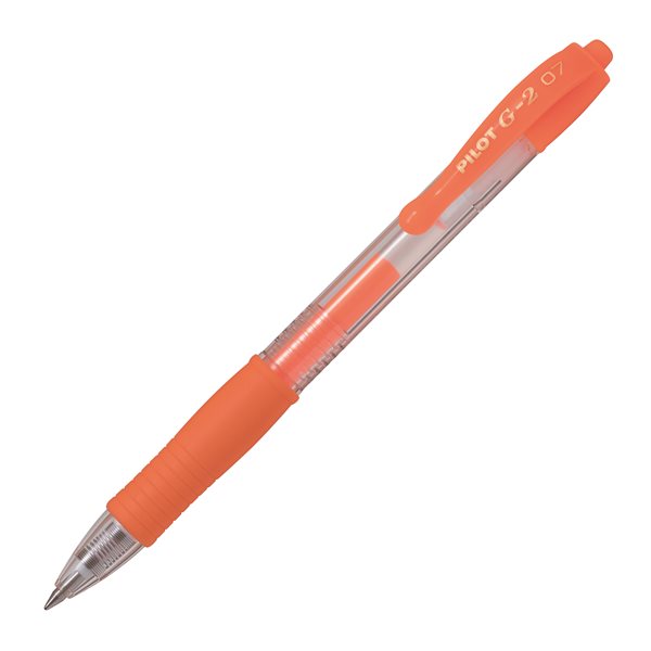 Pilot G-2 Neon Gelový roller 0,7 mm - neonová oranžová