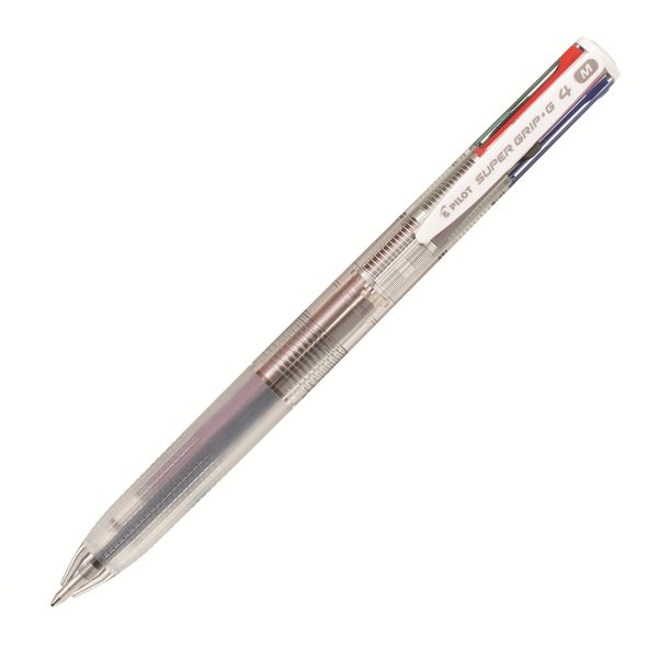 Levně Pilot Super Grip-G4 Kuličkové pero čtyřbarevné, transparentní