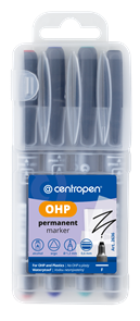 Centropen Popisovač 2636 F OHP permanent - sada 4 barev