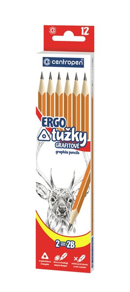 Centropen Tužka grafitová ERGO č.2 - balení 12 ks