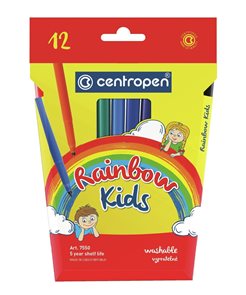 Centropen Popisovač 7550/12 Rainbow Kids - sada 12 barev