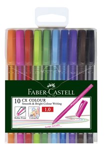 Kuličkové pero Faber-Castell CX Color 1 mm - sada 10 barev